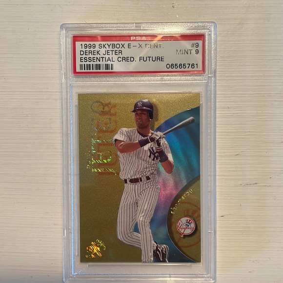 1999 Skybox E-X Cent Derek Jeter Essential Credential Future- PSA 9 graded - Picture 1 of 3